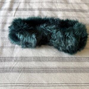 Teal Faux Fur Headband